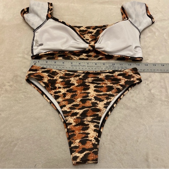 SHEIN Leopard Print Bikini - Brown and Black - Picture 13 of 16